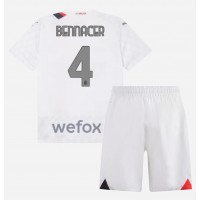 Camiseta AC Milan Ismael Bennacer #4 Segunda Equipación Replica 2023-24 para niños mangas cortas (+ Pantalones cortos)